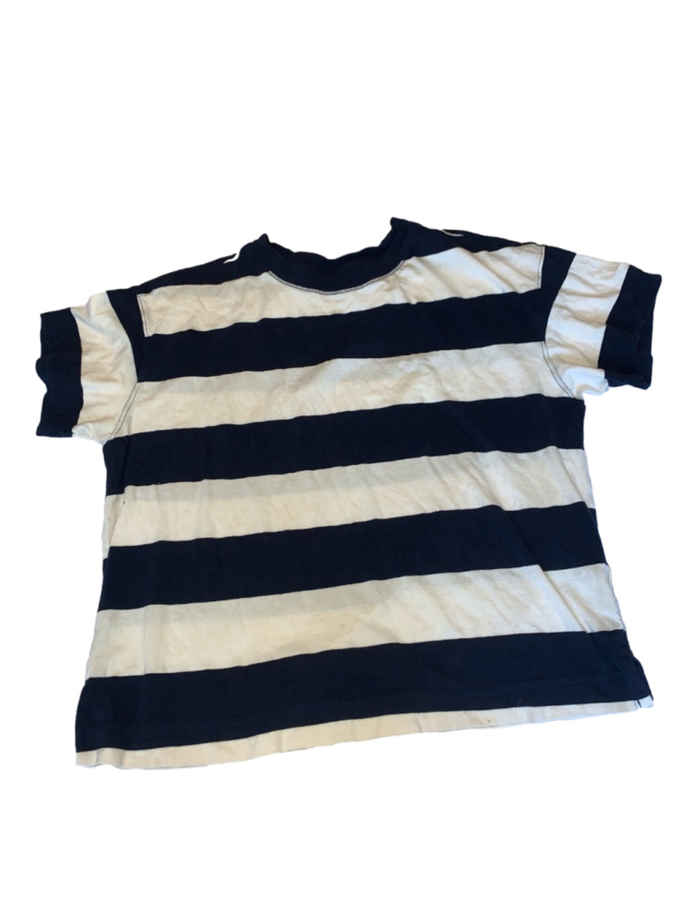 🔒 10 items for $20 - Women's Old Navy Striped Tee Shirt, Size L, Blue and White